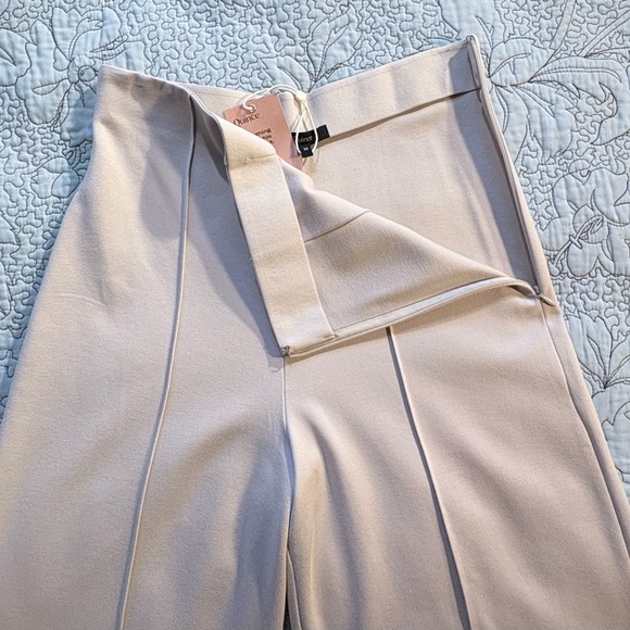 NWT Quince Ultra Stretch Ponte Super Wide Leg Pants Ecru Sz Medium🧡 - Picture 7 of 11